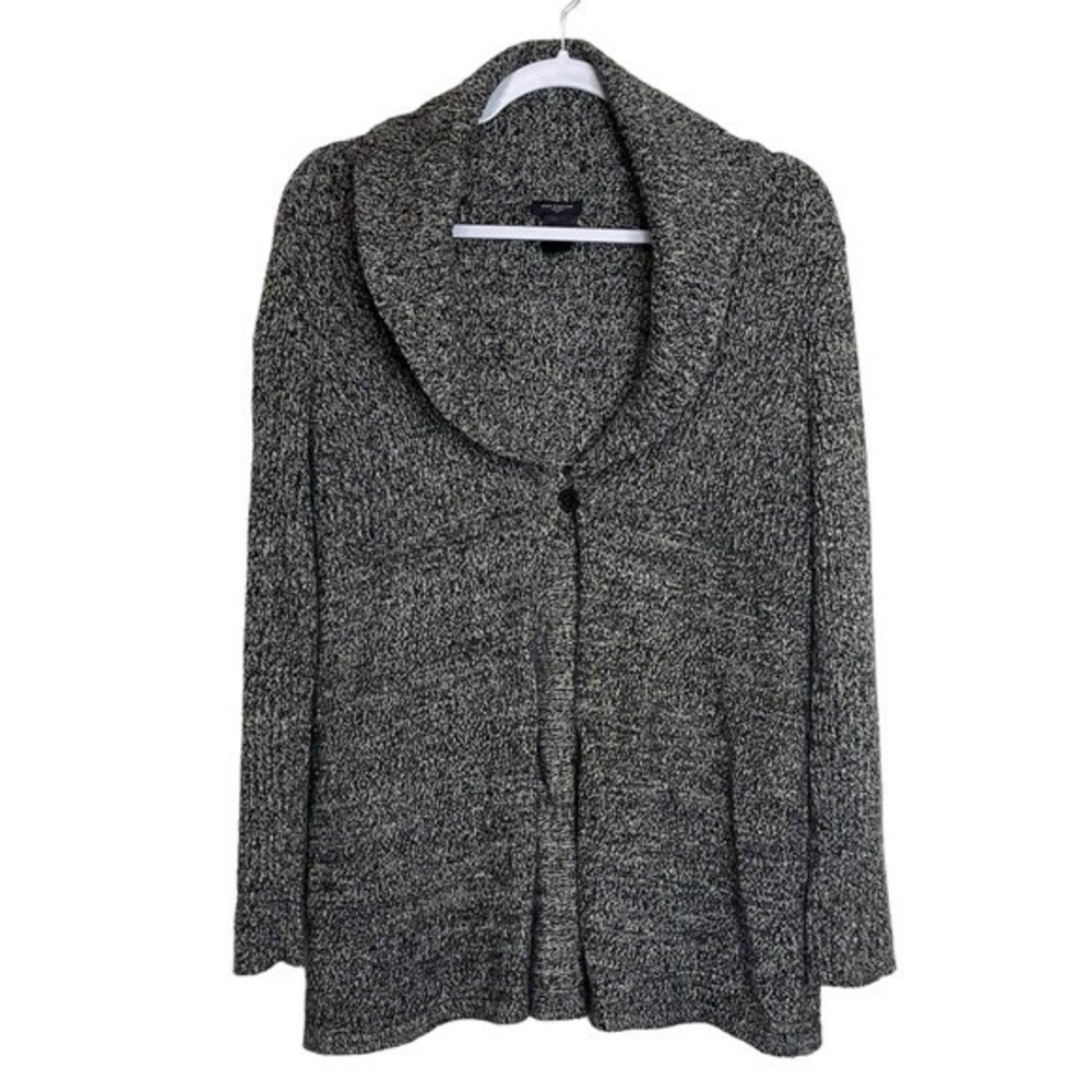 Ann Taylor Cardigan Sweater Shawl Collar Cotton Blend Fall Office Comfy Women M